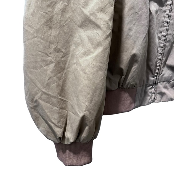 Members Only Vintage 80's Brown Gray Jacket Size XL Collared Long Sleeve Zip Up - Picture 4 of 6